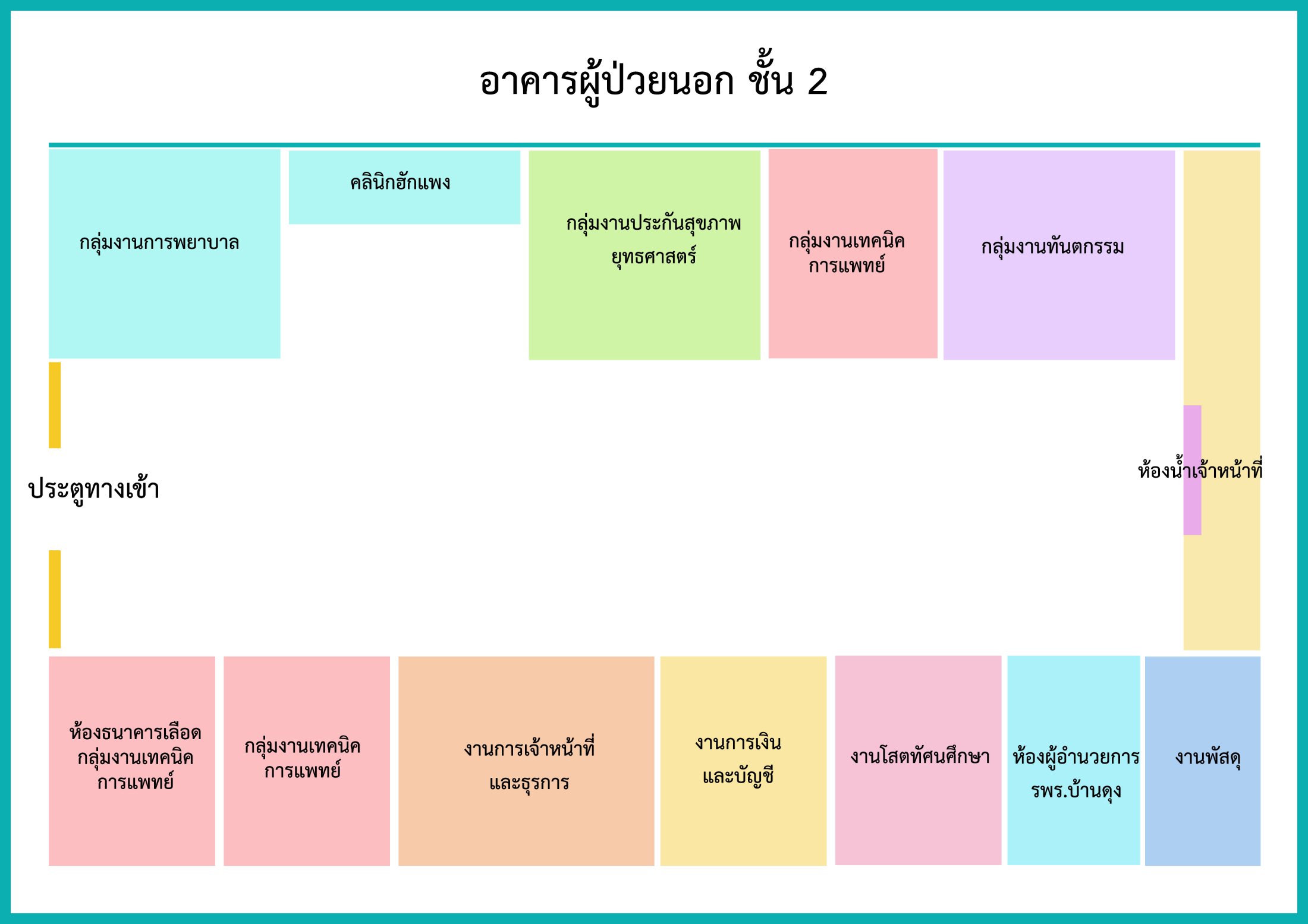 ผัง อาคารผู้ป่วยนอก ชั้น 2
